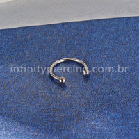 Piercing Ferradura Titânio Lapidada Rosca Externa