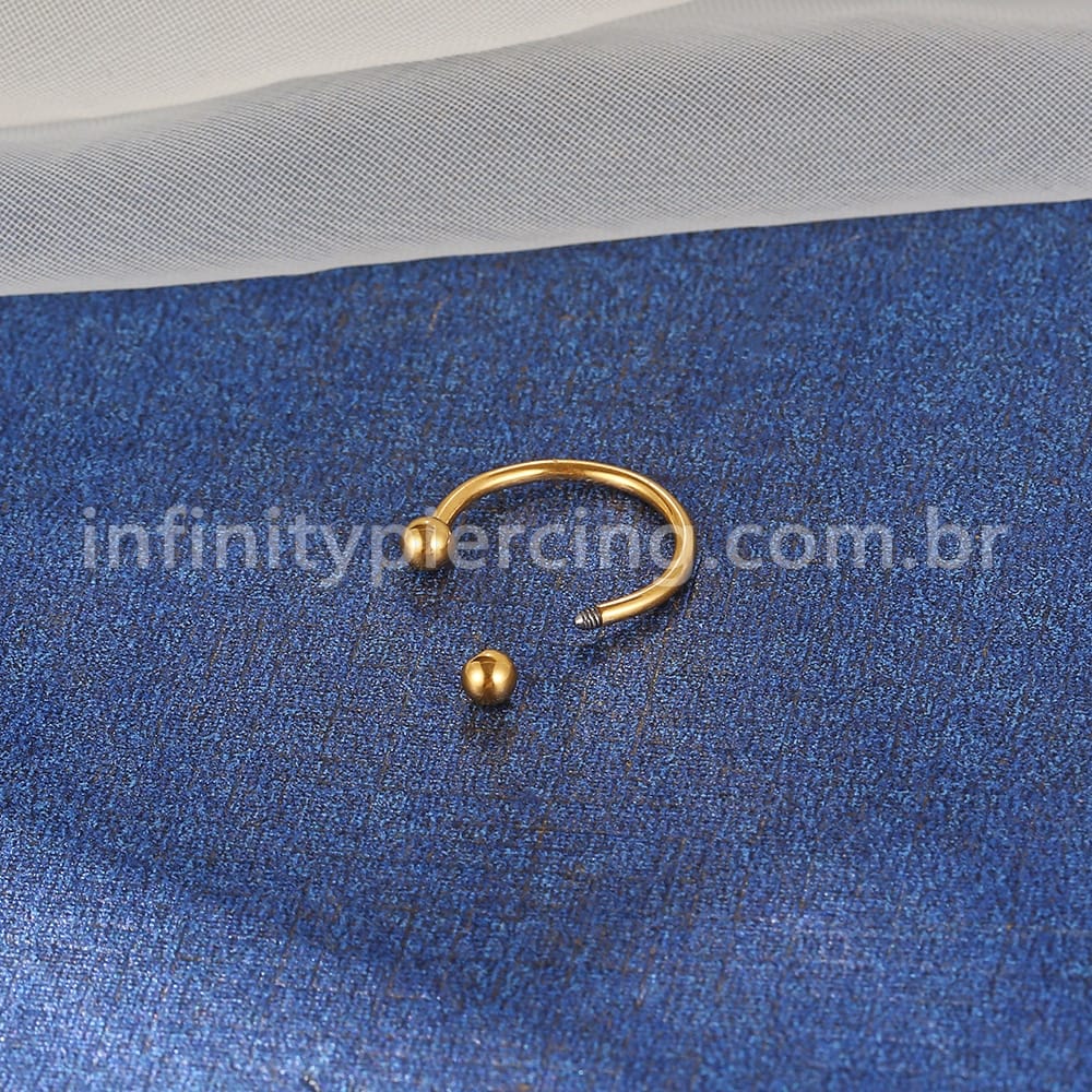 Piercing Ferradura Nióbio Rosca Externa