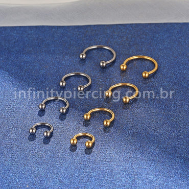Piercing Ferradura Nióbio Rosca Interna