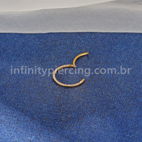 Piercing Argola Nióbio Segmento Articulado Frontal Zircônia Cravejada