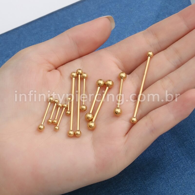 Piercing Barbell Nióbio Rosca Interna