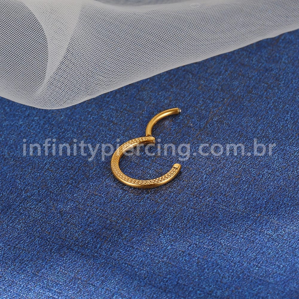 Piercing Argola Titânio Segmento Articulado Detalhada