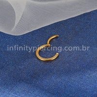 Piercing Argola Titânio Segmento Articulado Detalhada