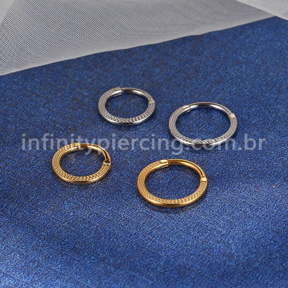 Piercing Argola Titânio Segmento Articulado Detalhada