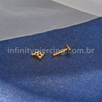 Piercing Labret Titânio Borboleta Com 1 Zircônia Cravejada