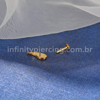 Piercing Labret Titânio Asa Zircônia Cravejada