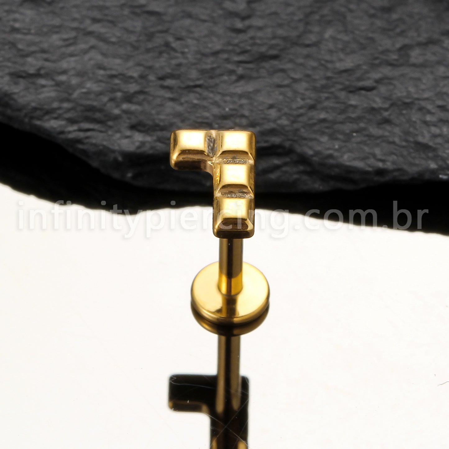 Piercing Labret Titânio Peça De Montar Tetris 1.2X8 11243