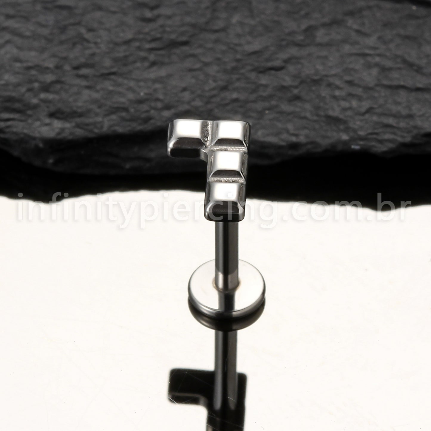 Piercing Labret Titânio Peça De Montar Tetris 1.2X8 11243