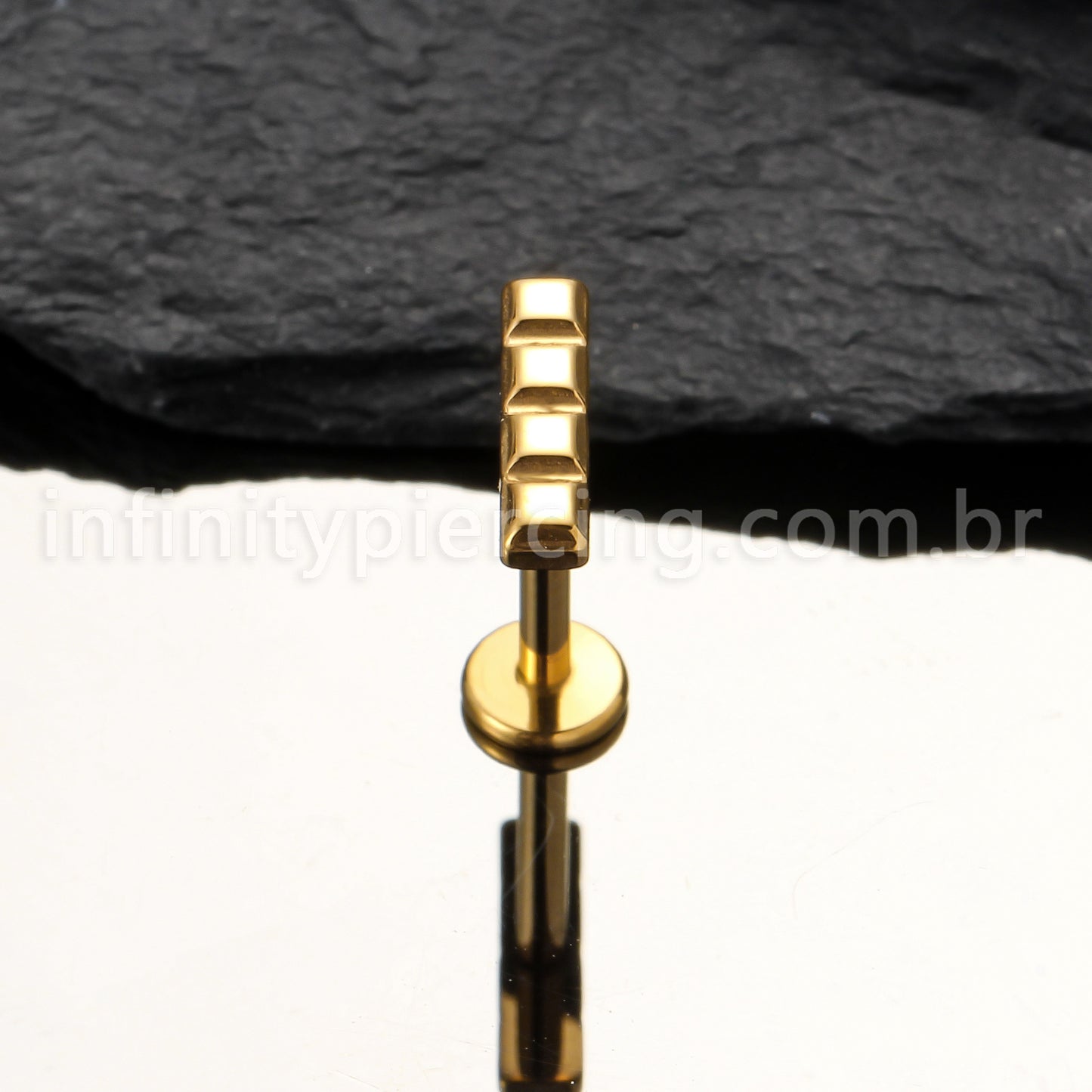 Piercing Labret Titânio Peça De Montar Tetris