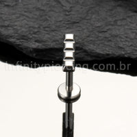 Piercing Labret Titânio Peça De Montar Tetris