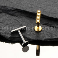 Piercing Labret Titânio Peça De Montar Tetris