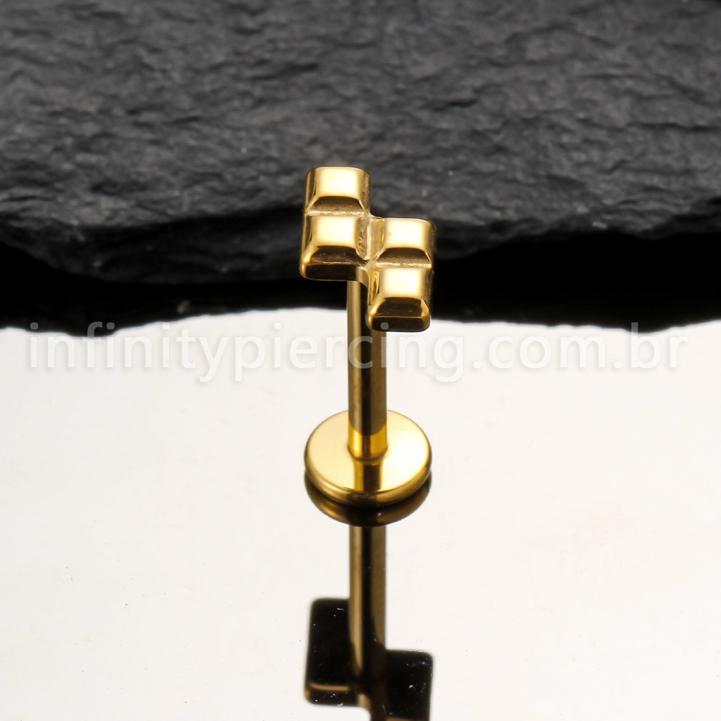Piercing Labret Titânio Peça De Montar Tetris