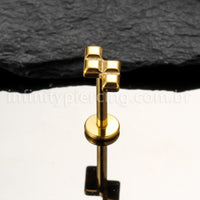 Piercing Labret Titânio Peça De Montar Tetris