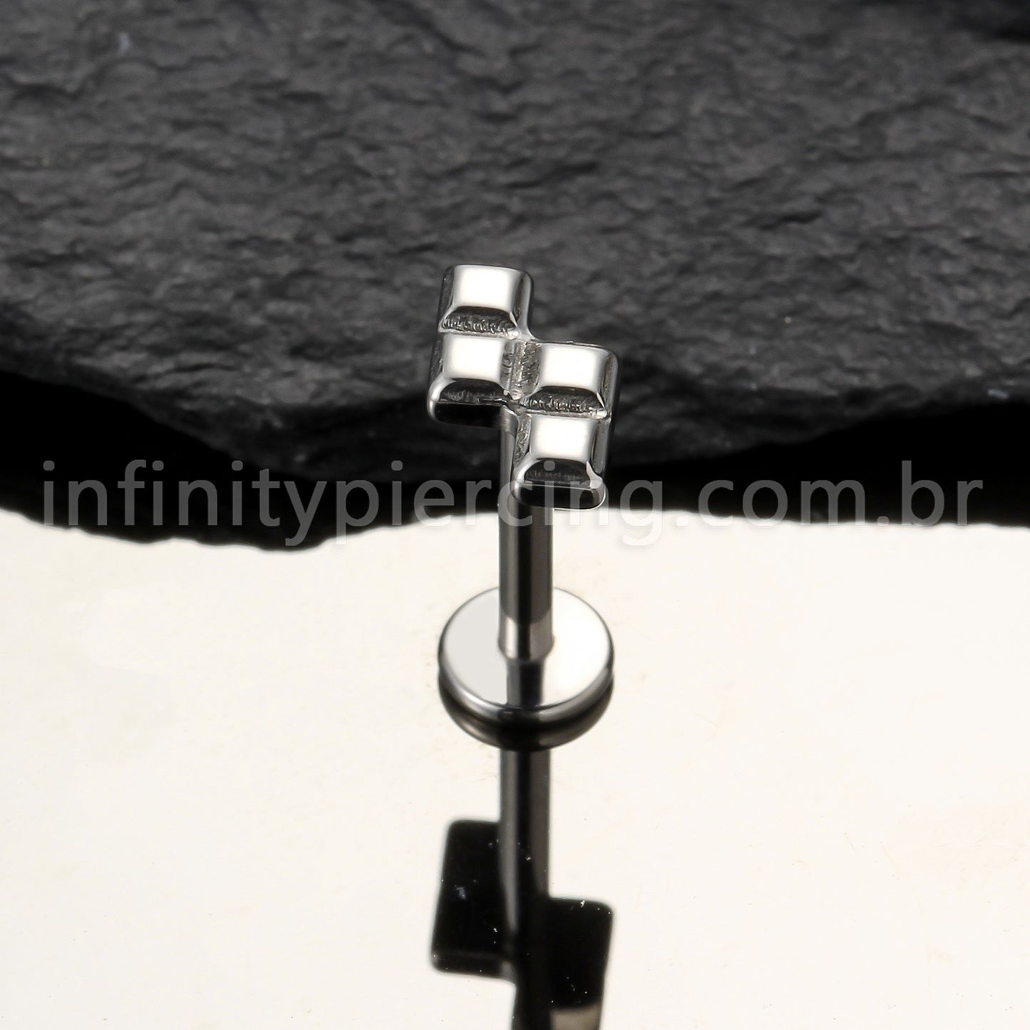 Piercing Labret Titânio Peça De Montar Tetris