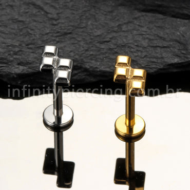 Piercing Labret Titânio Peça De Montar Tetris