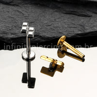 Piercing Labret Titânio Peça De Montar Tetris
