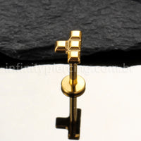 Piercing Labret Titânio Peça De Montar Tetris