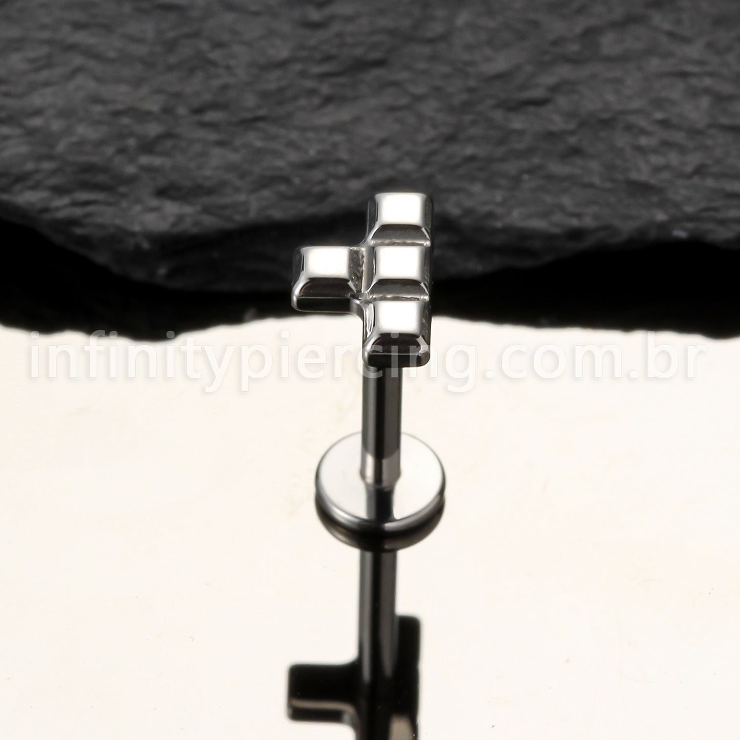 Piercing Labret Titânio Peça De Montar Tetris