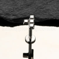 Piercing Labret Titânio Peça De Montar Tetris
