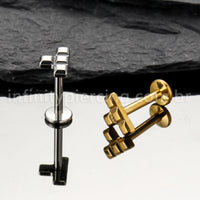Piercing Labret Titânio Peça De Montar Tetris