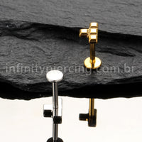 Piercing Labret Titânio Peça De Montar Tetris