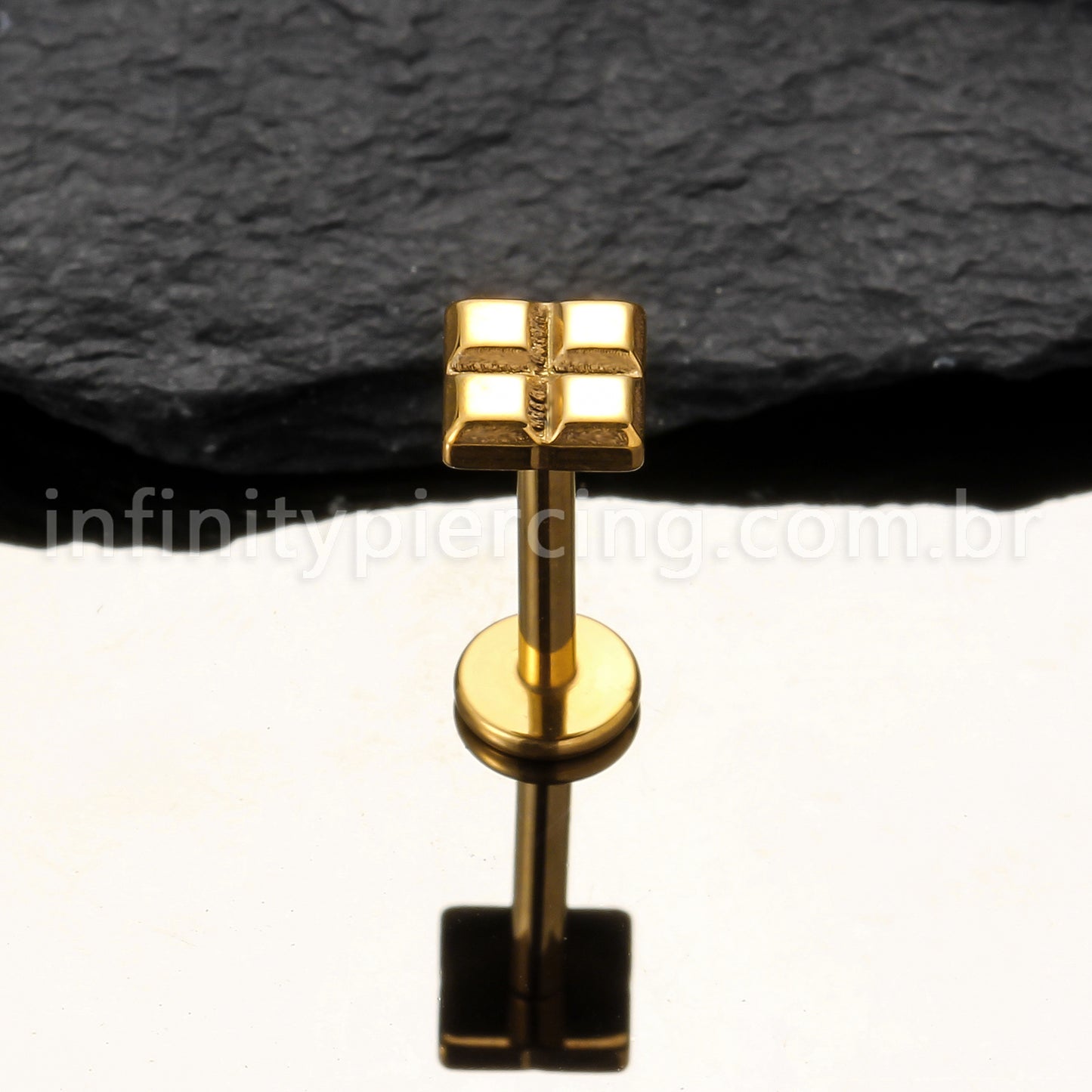 Piercing Labret Titânio Peça De Montar Tetris