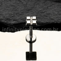 Piercing Labret Titânio Peça De Montar Tetris