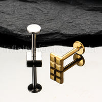 Piercing Labret Titânio Peça De Montar Tetris