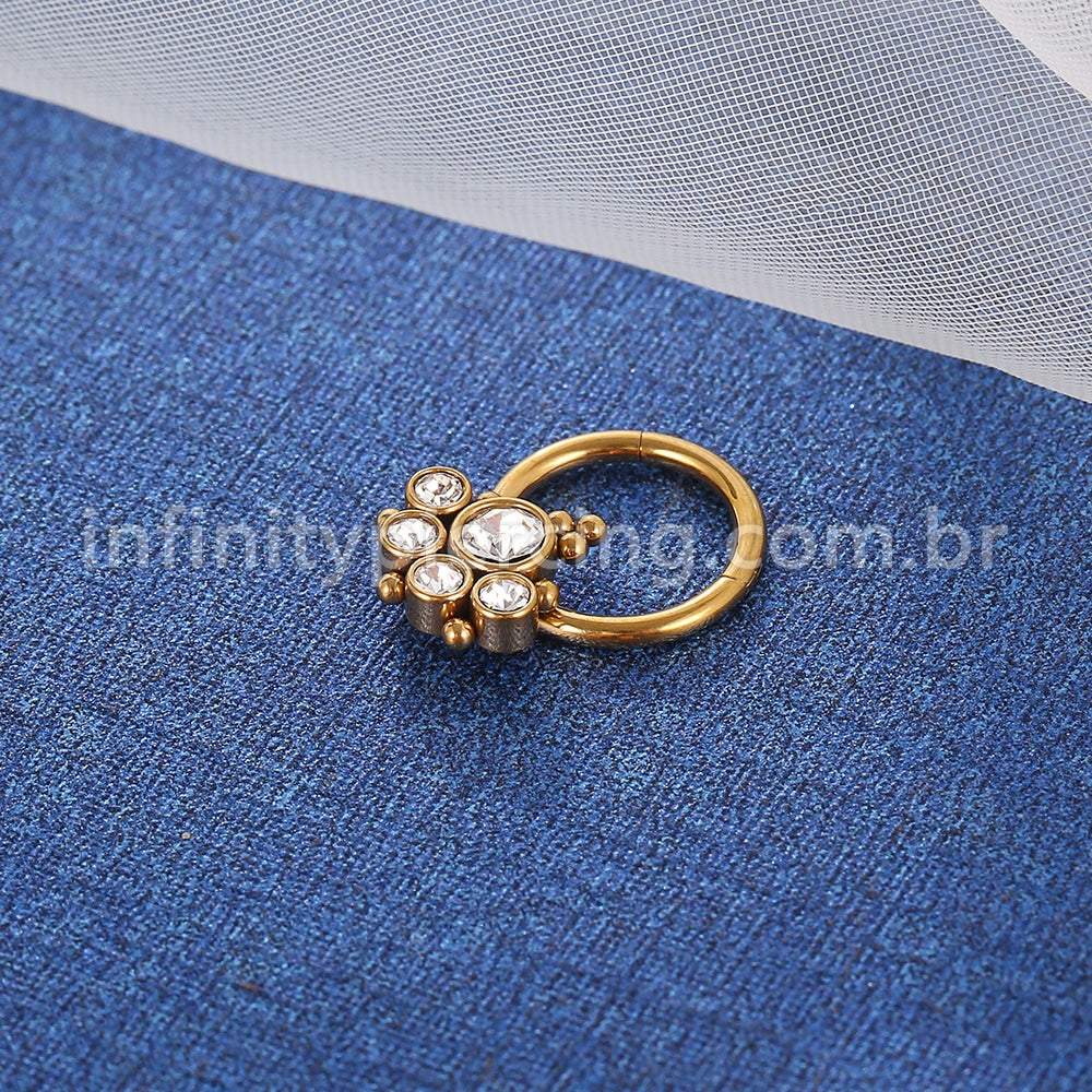 Piercing Argola Aço Cirúrgico Segmento Articulado Indiano