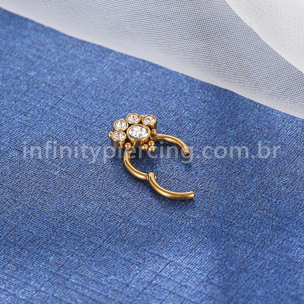 Piercing Argola Aço Cirúrgico Segmento Articulado Indiano