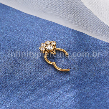 Piercing Argola Aço Cirúrgico Segmento Articulado Indiano