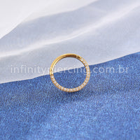 Piercing Argola Titânio Segmento Articulado Zircônia