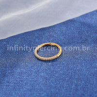 Piercing Argola Titânio Segmento Articulado Zircônia