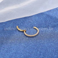 Piercing Argola Titânio Segmento Articulado Zircônia