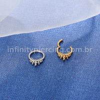 Piercing Argola Aço Cirúrgico Segmento Articulado Indiano
