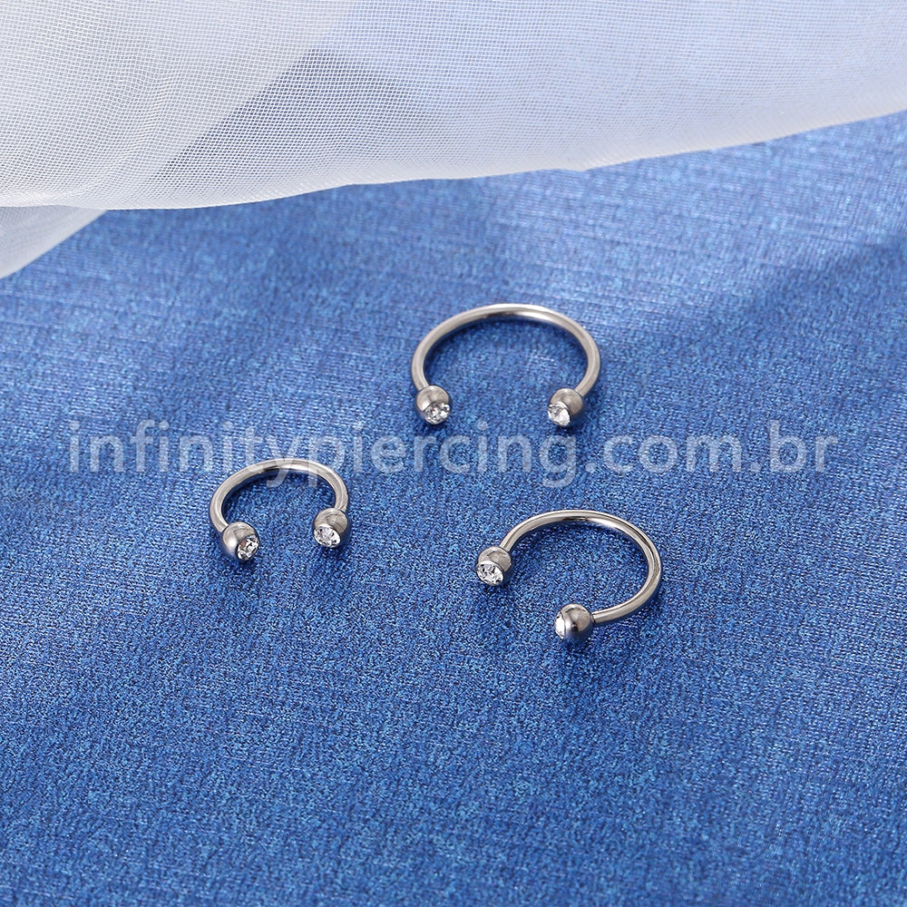 Piercing Ferradura Aço Cirúrgico