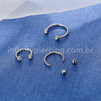 Piercing Ferradura Aço Cirúrgico
