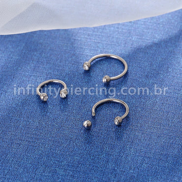 Piercing Ferradura Aço Cirúrgico