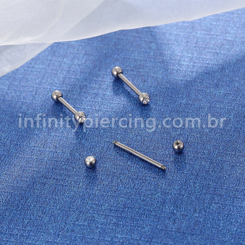Piercing Mini Barbell Aço Cirúrgico