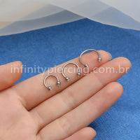 Piercing Ferradura Aço Cirúrgico
