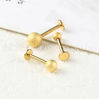 Piercing Labret Titânio Bolinha Fosca