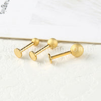 Piercing Labret Titânio Bolinha Fosca