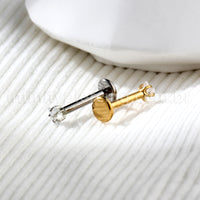 Piercing Labret Titânio Zircônia Cravejada Estrela