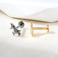Piercing Labret Titânio Unicórnio