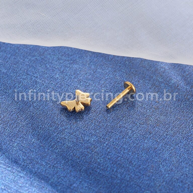 Piercing Labret Titânio Laço Zircônia
