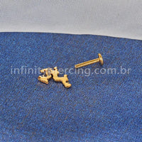 Piercing Labret Titânio Dragão