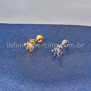 Piercing Labret Titânio Unicórnio