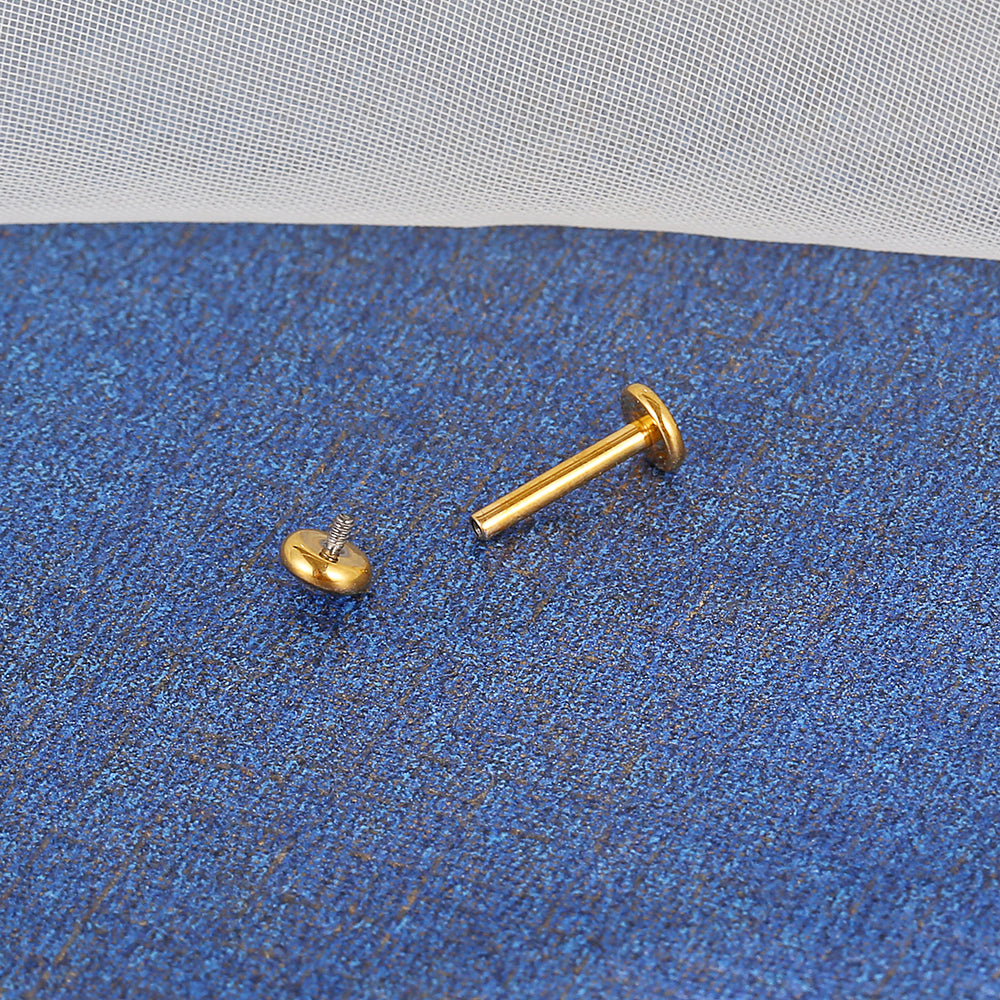 Piercing Labret Titanio Ponto De Luz Zircônia Com Ponta