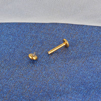 Piercing Labret Titanio Ponto De Luz Zircônia Com Ponta