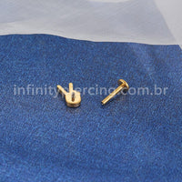 Piercing Labret Titânio Paz Zircônia